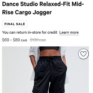 Lululemon Dance Studio Relaxed-Fit Cargo Jogger